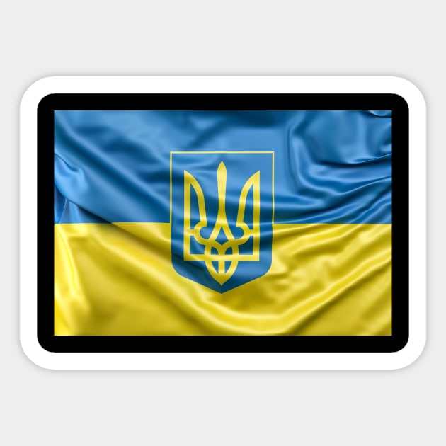 Flag of Ukraine. Stand with Ukraine! Sticker by Pavlushkaaa